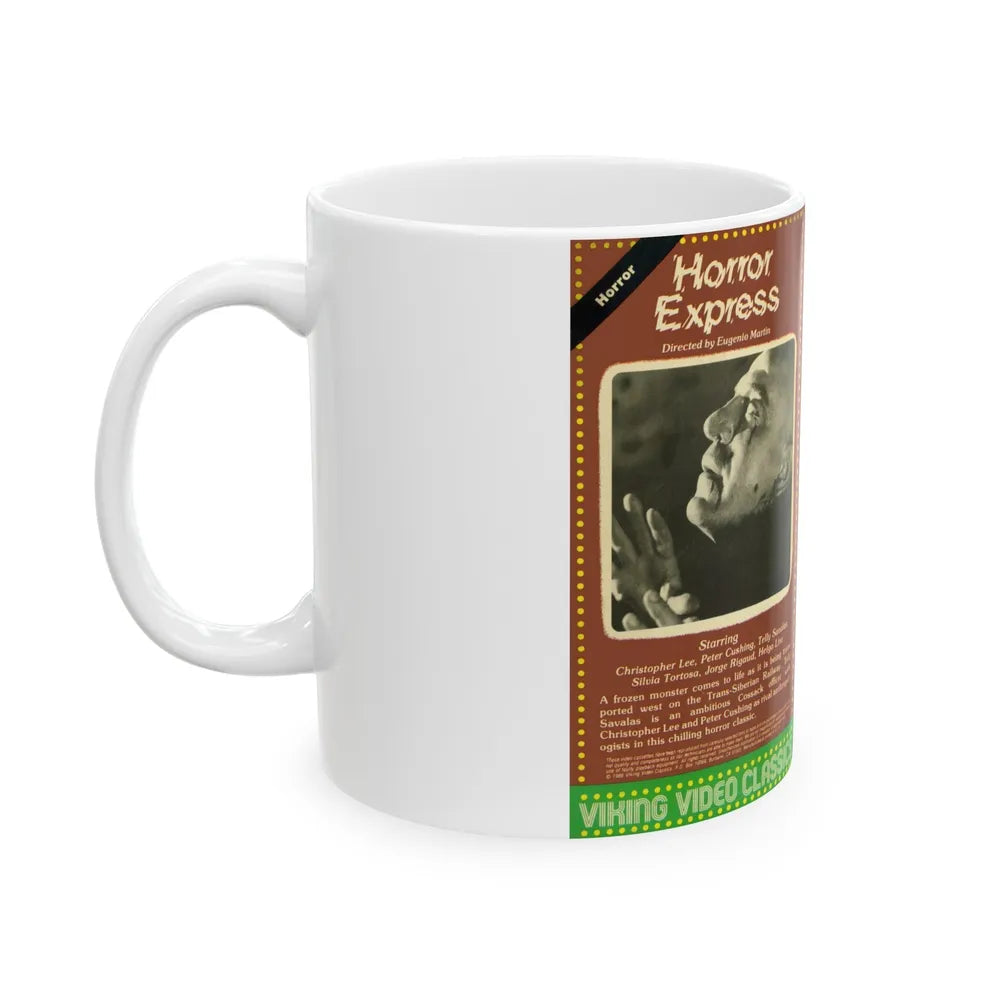 HORROR EXPRESS VIKING VIDEO CLASSICS (VHS COVER) - White Coffee Mug-Go Mug Yourself