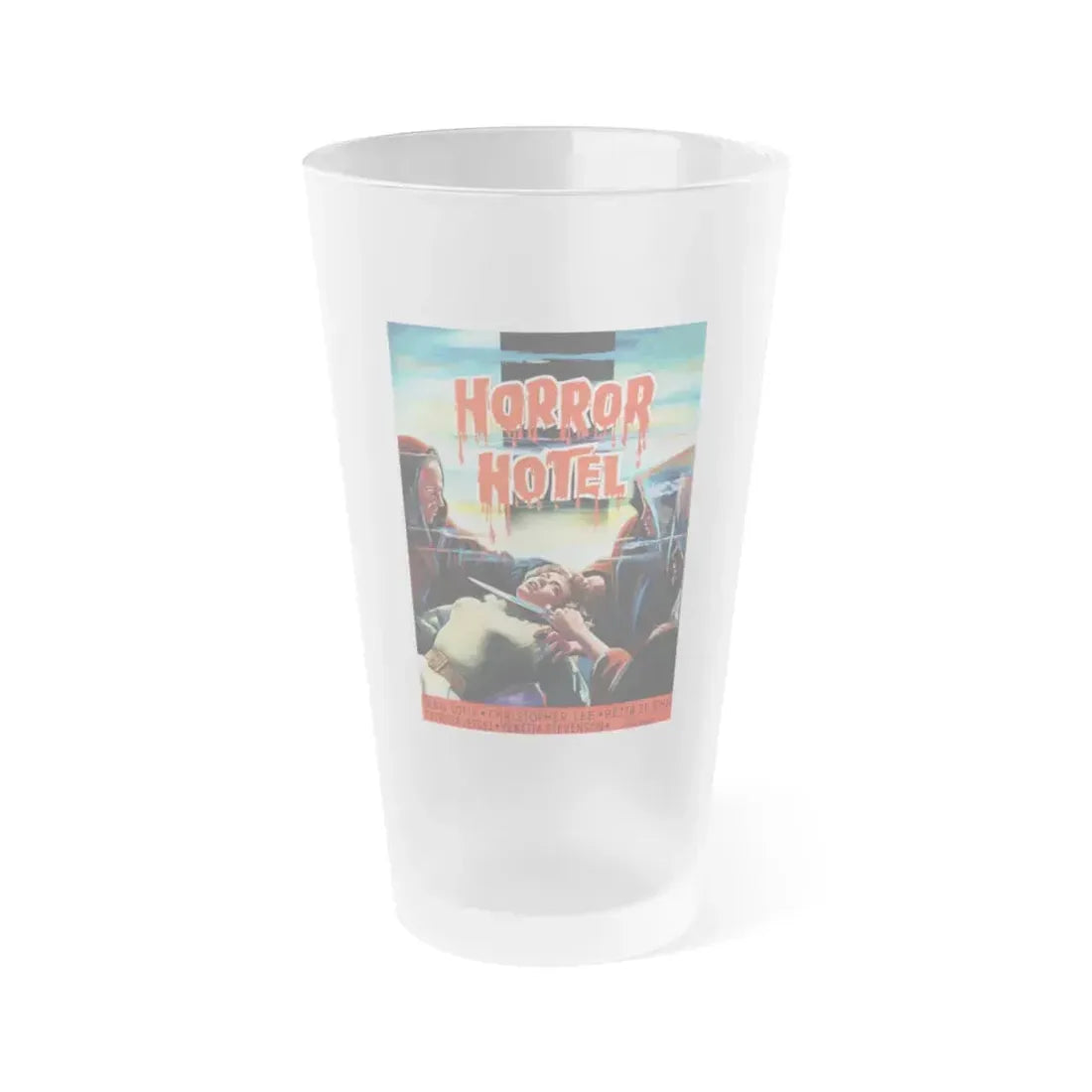 HORROR HOTEL (BELGIAN) 1960 Movie Poster - Frosted Pint Glass 16oz Default Title - Go Mug Yourself