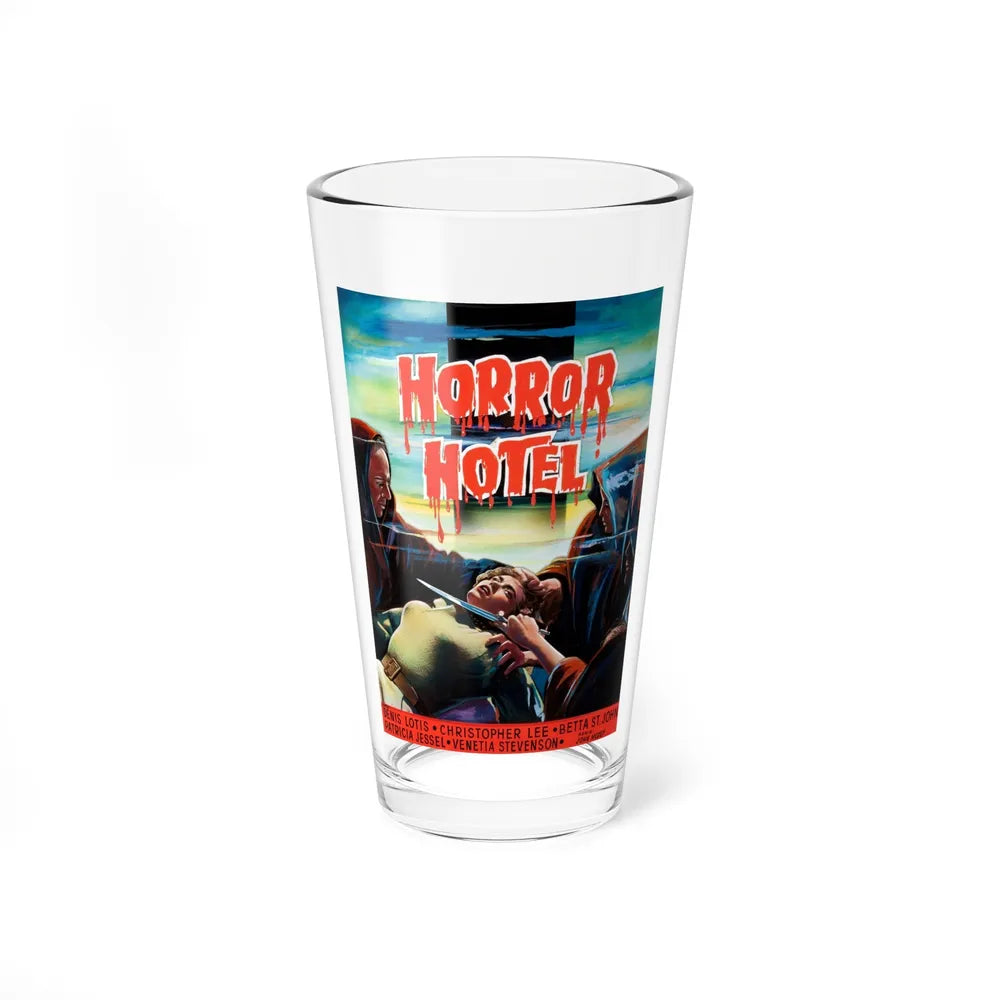 HORROR HOTEL (BELGIAN) 1960 Movie Poster - Pint Glass 16oz-16oz-Go Mug Yourself