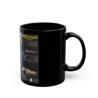 HORROR HOUSE ON HIGHWAY 5 (VHS COVER) - Black Coffee Mug-Go Mug Yourself