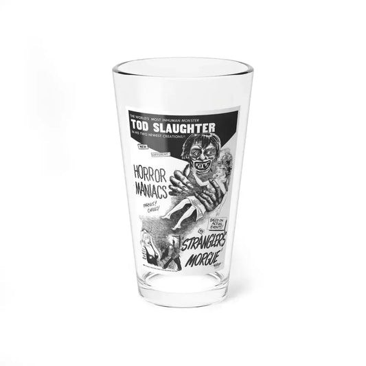HORROR MANIACS + STRANGLERS MORGUE 1946 Movie Poster - Pint Glass 16oz 16oz - Go Mug Yourself