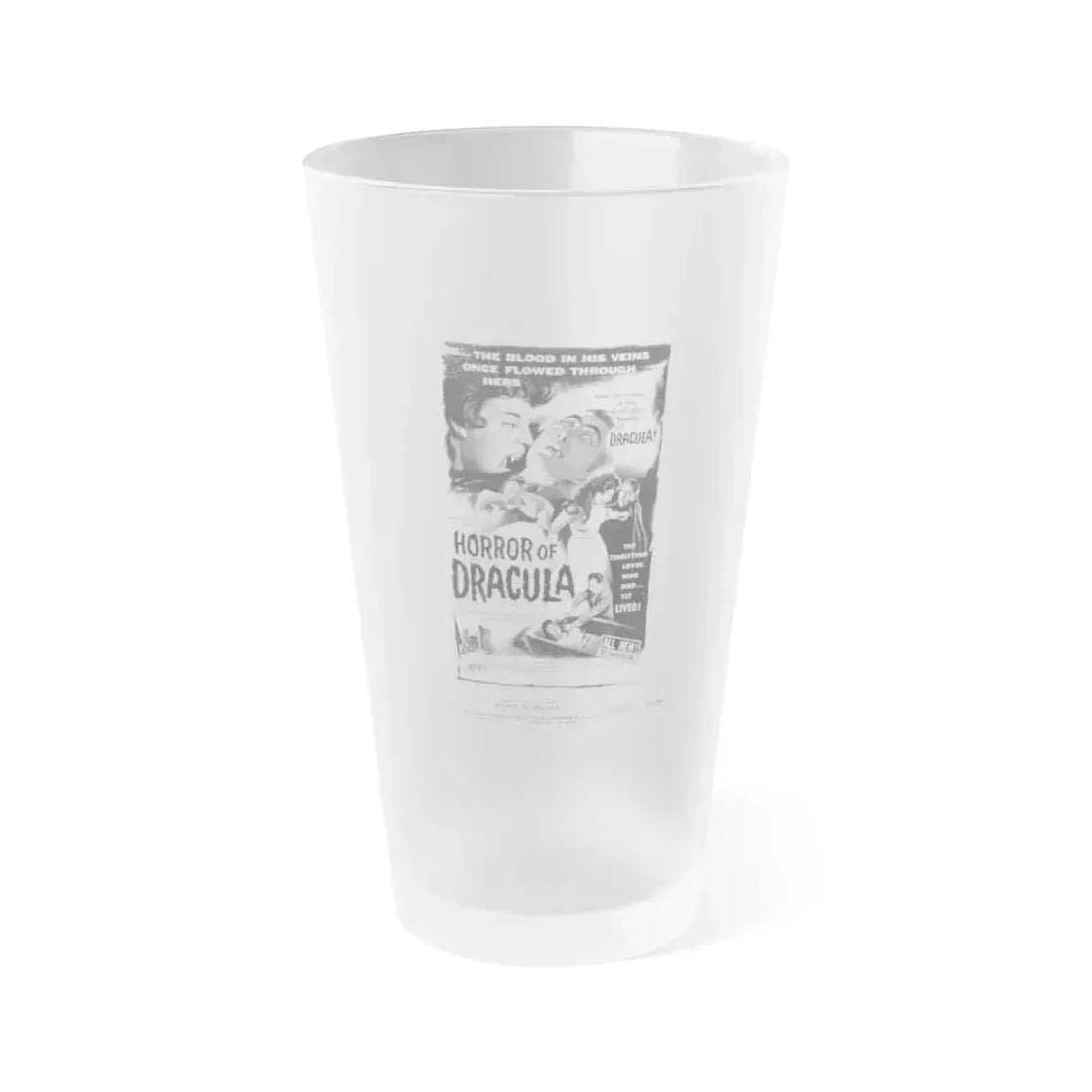 HORROR OF DRACULA (2) 1958 Movie Poster - Frosted Pint Glass 16oz Default Title - Go Mug Yourself