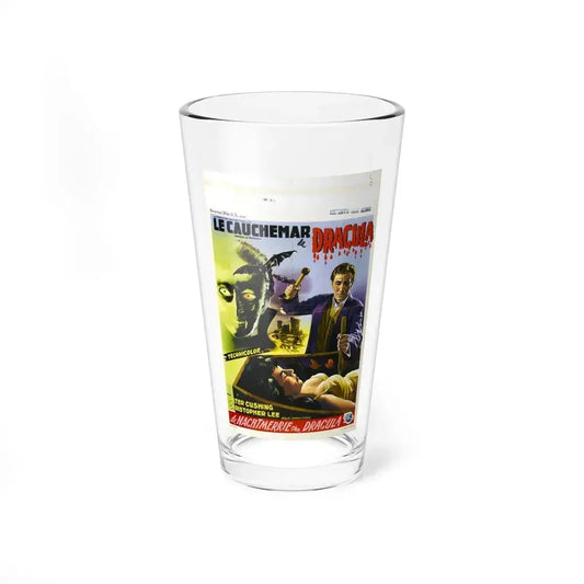 HORROR OF DRACULA (BELGIAN) 1958 Movie Poster - Pint Glass 16oz 16oz - Go Mug Yourself