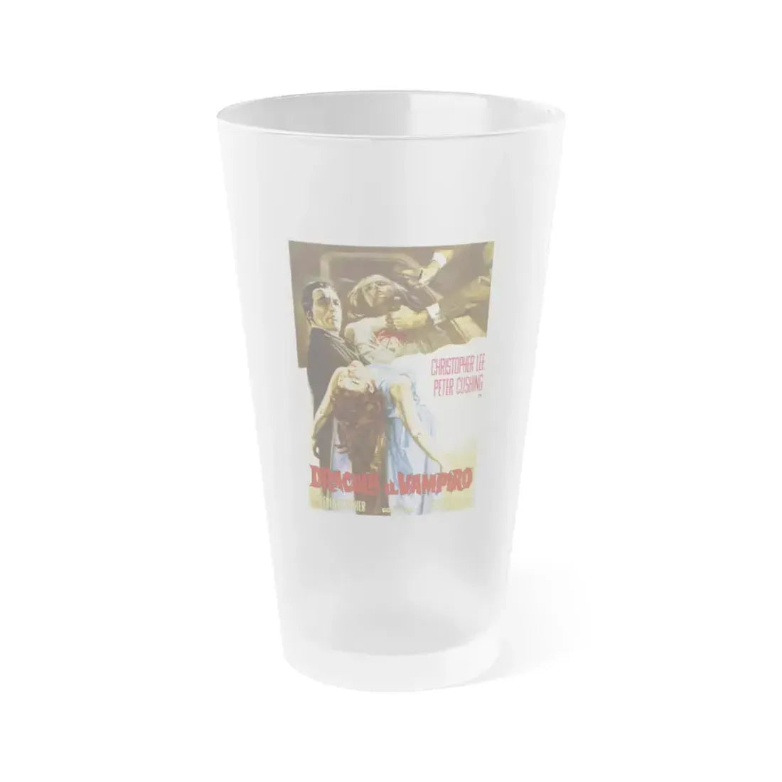 HORROR OF DRACULA (ITALIAN) 1958 Movie Poster - Frosted Pint Glass 16oz Default Title - Go Mug Yourself
