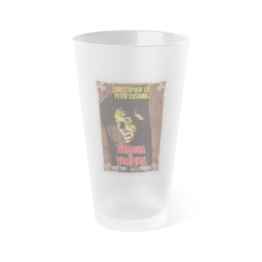 HORROR OF DRACULA (ITALIAN) 2 1958 Movie Poster - Frosted Pint Glass 16oz-Go Mug Yourself