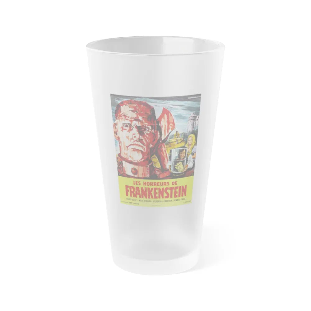 HORROR OF FRANKENSTEIN 1970 Movie Poster - Frosted Pint Glass 16oz-Go Mug Yourself