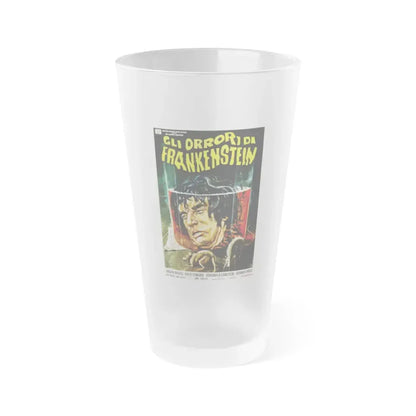 HORROR OF FRANKENSTEIN (ITALIAN) 1970 Movie Poster - Frosted Pint Glass 16oz Default Title - Go Mug Yourself