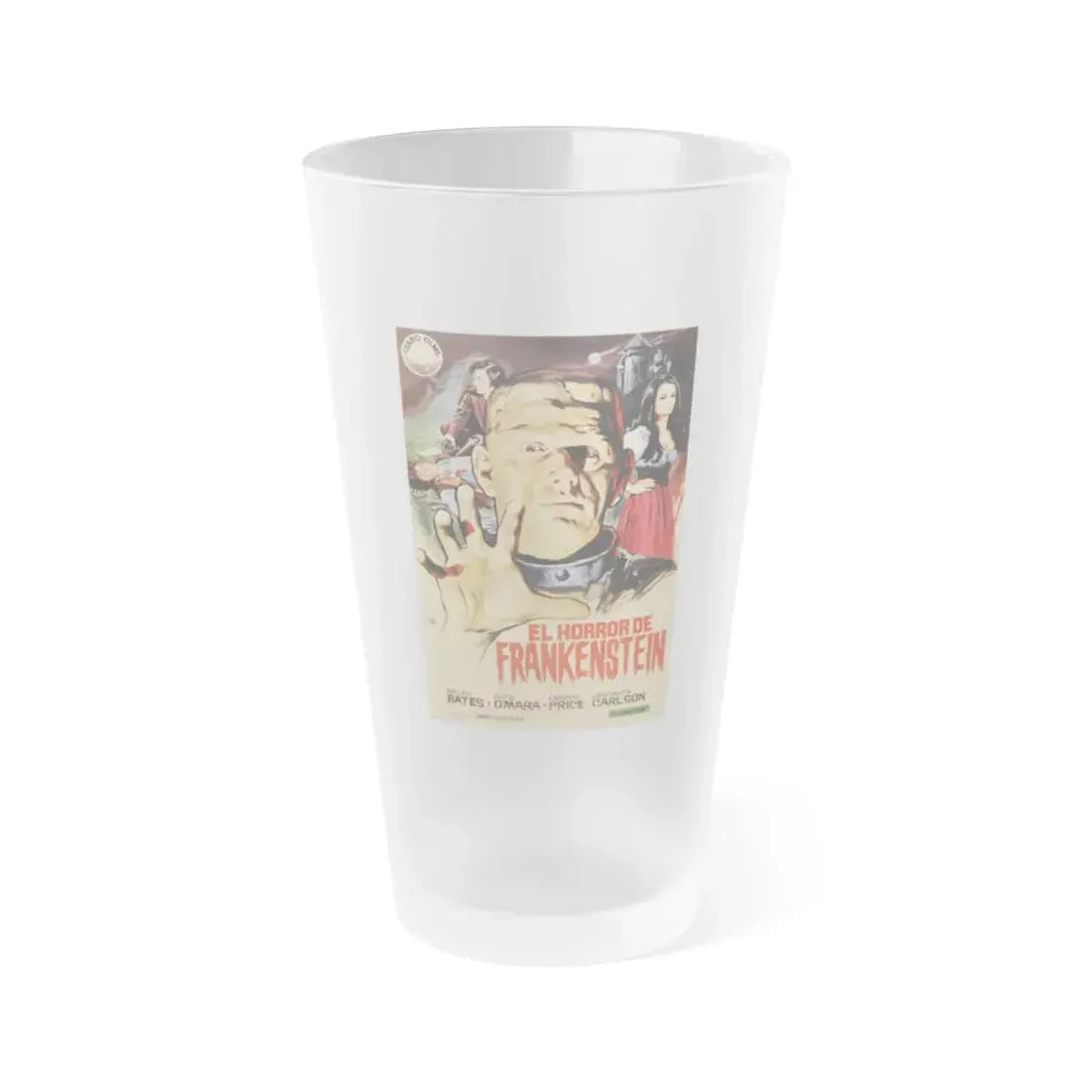 HORROR OF FRANKENSTEIN (SPANISH) 1970 Movie Poster - Frosted Pint Glass 16oz Default Title - Go Mug Yourself