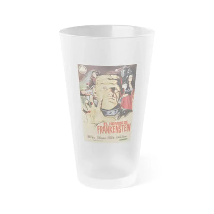 HORROR OF FRANKENSTEIN (SPANISH) 1970 Movie Poster - Frosted Pint Glass 16oz Default Title - Go Mug Yourself