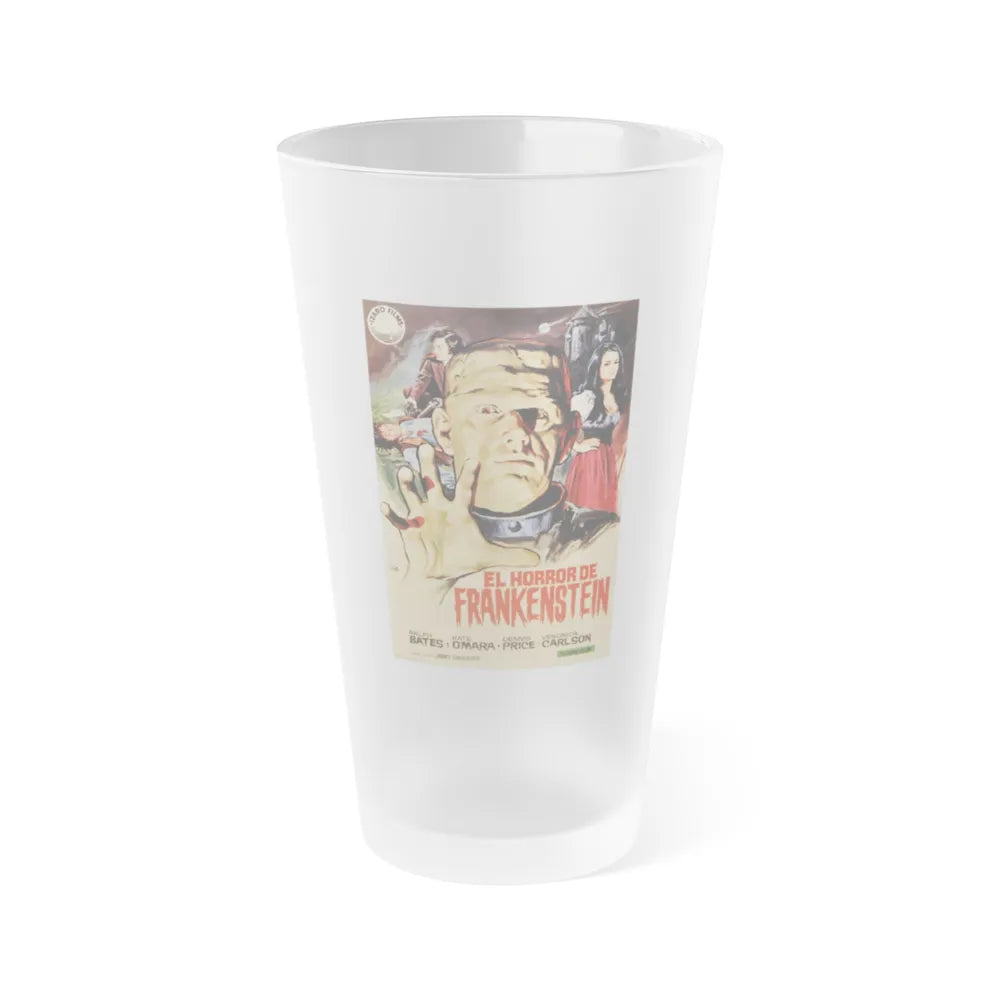 HORROR OF FRANKENSTEIN (SPANISH) 1970 Movie Poster - Frosted Pint Glass 16oz-Go Mug Yourself