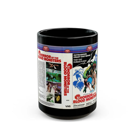 HORROR OF THE BLOOD MONSTERS (VHS COVER) - Black Coffee Mug-15oz-Go Mug Yourself