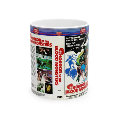 HORROR OF THE BLOOD MONSTERS (VHS COVER) - White Coffee Mug-11oz-Go Mug Yourself