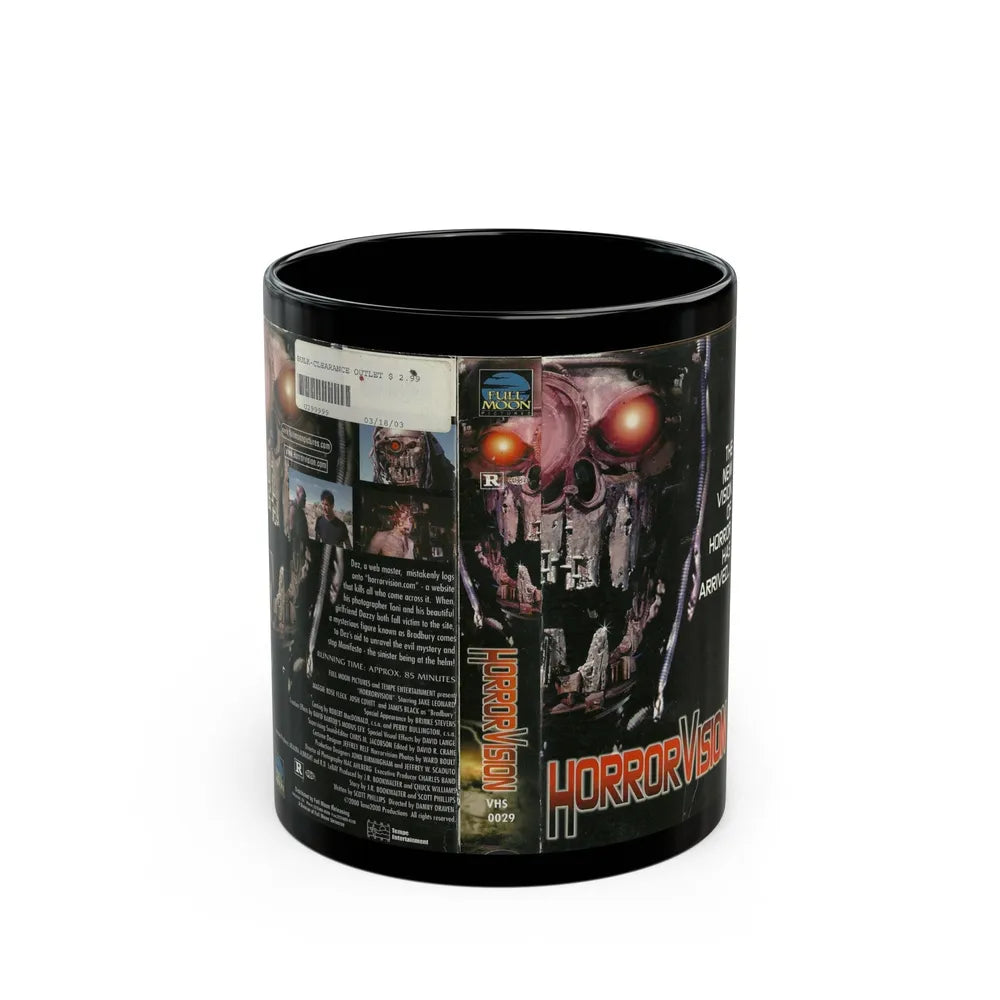 HORROR VISION (VHS COVER) - Black Coffee Mug-11oz-Go Mug Yourself