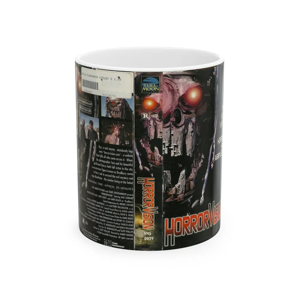 HORROR VISION (VHS COVER) - White Coffee Mug-11oz-Go Mug Yourself