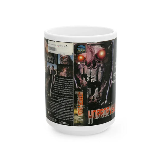 HORROR VISION (VHS COVER) - White Coffee Mug-15oz-Go Mug Yourself