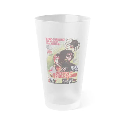 HORRORS OF SPIDER ISLAND 1960 Movie Poster - Frosted Pint Glass 16oz - Go Mug Yourself