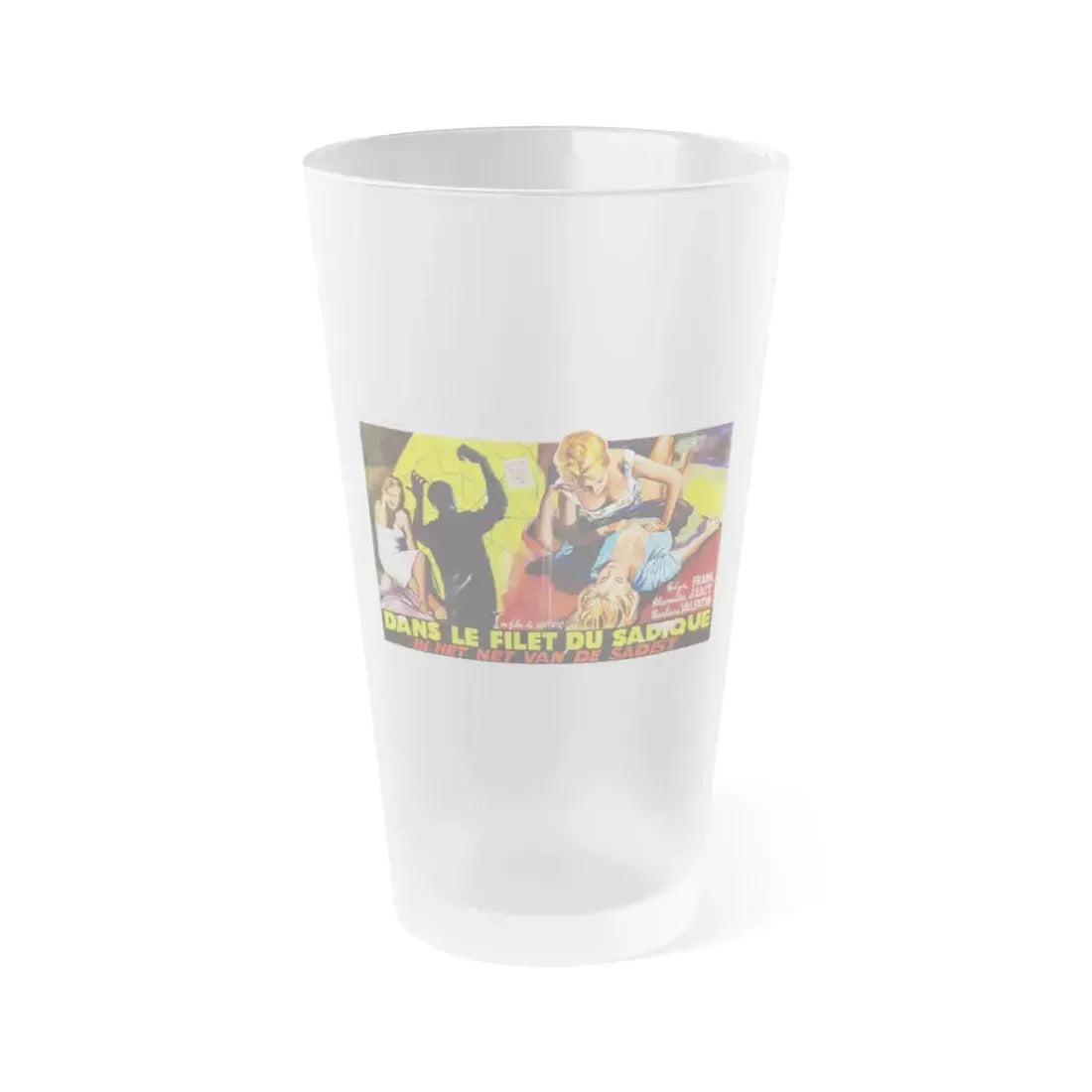 HORRORS OF SPIDER ISLAND (BELGIAN) 1960 Movie Poster - Frosted Pint Glass 16oz Default Title - Go Mug Yourself