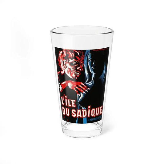 HORRORS OF SPIDER ISLAND (FRENCH) 1960 Movie Poster - Pint Glass 16oz 16oz - Go Mug Yourself