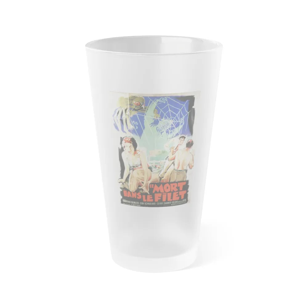 HORRORS OF SPIDER ISLAND (FRENCH 2) 1960 Movie Poster - Frosted Pint Glass 16oz-16oz-Frosted-Go Mug Yourself