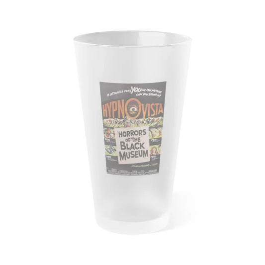 HORRORS OF THE BLACK MUSEUM 1959 Movie Poster - Frosted Pint Glass 16oz 16oz Frosted - Go Mug Yourself