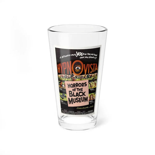 HORRORS OF THE BLACK MUSEUM 1959 Movie Poster - Pint Glass 16oz 16oz - Go Mug Yourself