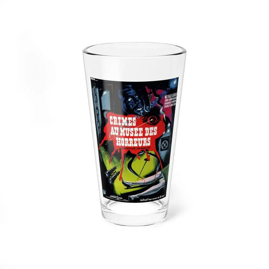 HORRORS OF THE BLACK MUSEUM (FRENCH) 1959 Movie Poster - Pint Glass 16oz 16oz - Go Mug Yourself