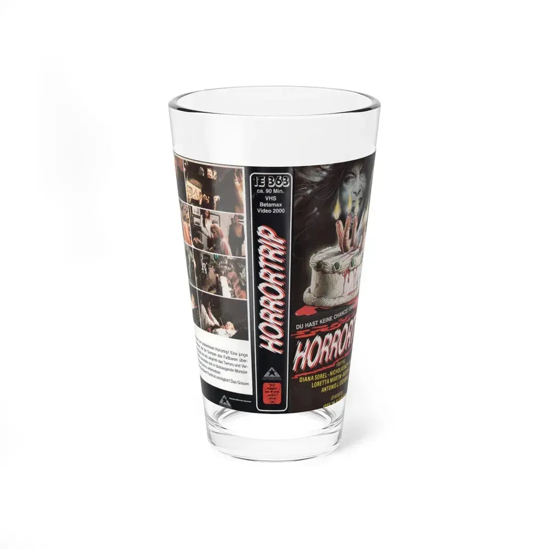 HORRORTRIP (VHS COVER) Pint Glass 16oz 16oz - Go Mug Yourself