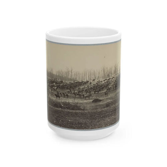 Horse Artillery On Parade Grounds (U.S. Civil War) White Coffee Mug-15oz-Go Mug Yourself