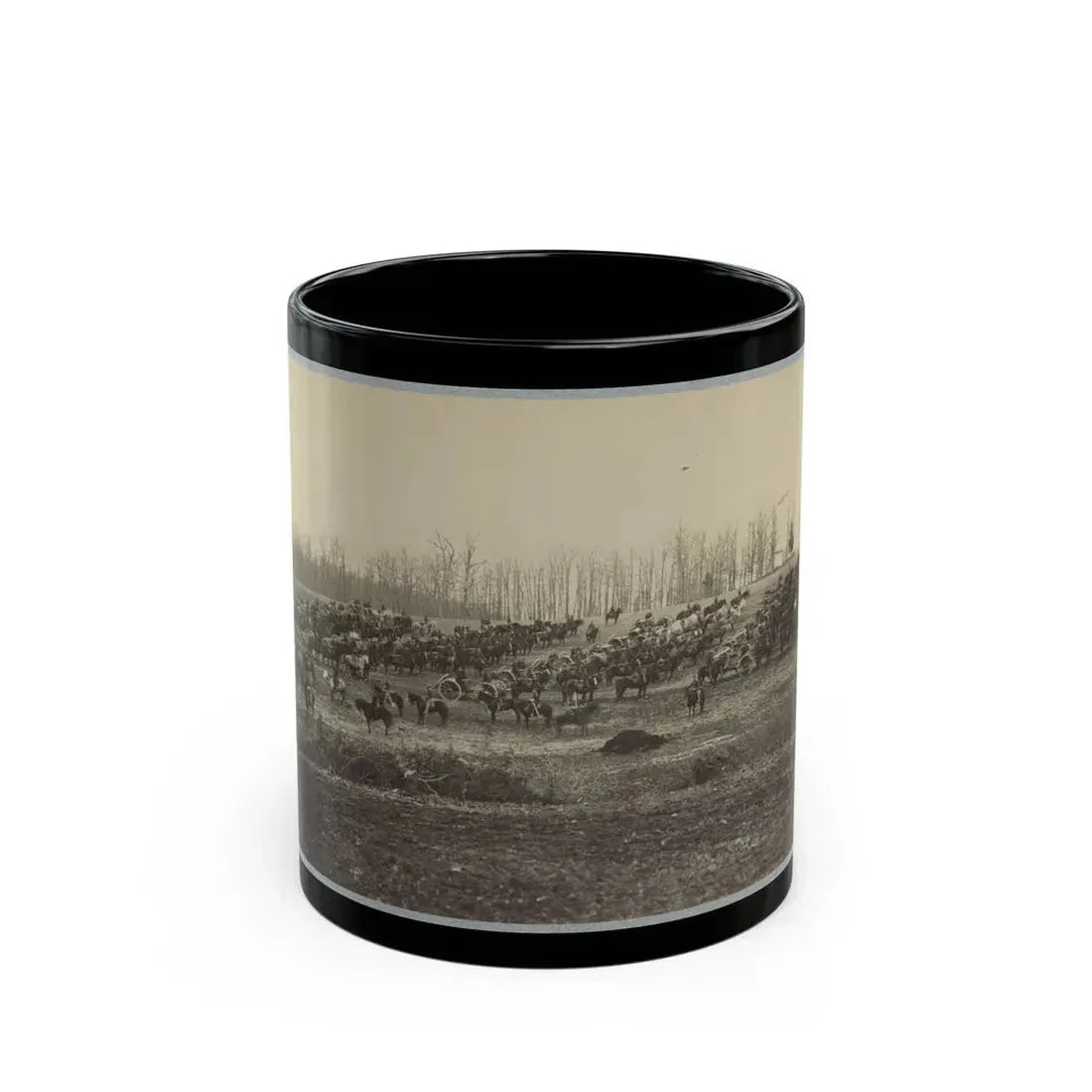 Horse Artillery On Parade Grounds (U.S. Civil War) Black Coffee Mug 11oz - Go Mug Yourself