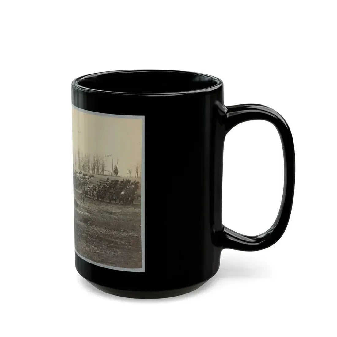 Horse Artillery On Parade Grounds (U.S. Civil War) Black Coffee Mug - Go Mug Yourself