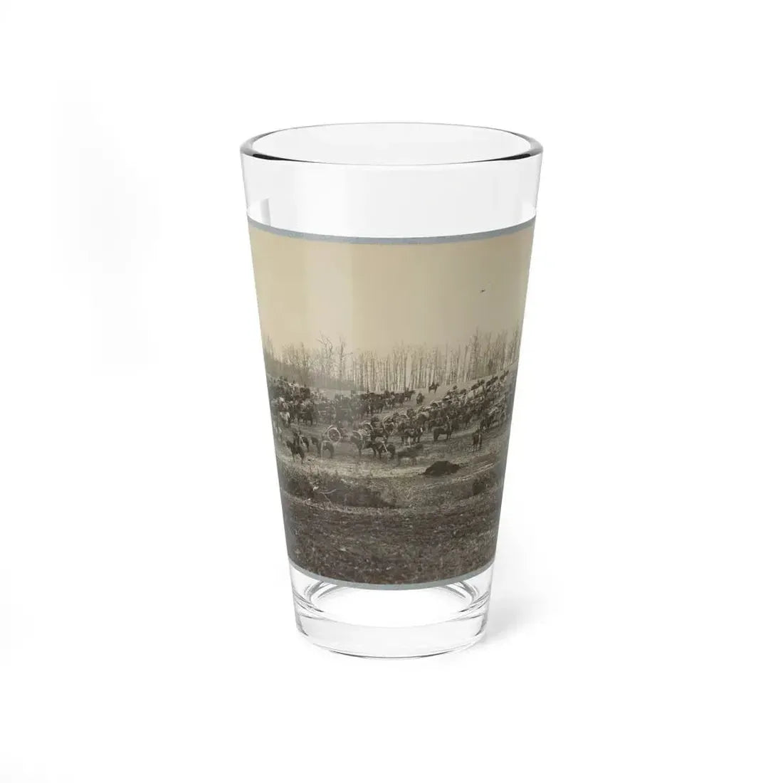 Horse Artillery On Parade Grounds (U.S. Civil War) Pint Glass 16oz 16oz - Go Mug Yourself