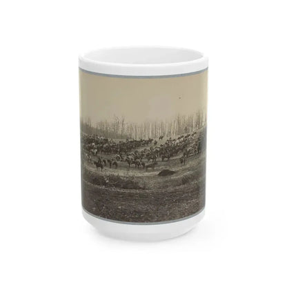 Horse Artillery On Parade Grounds (U.S. Civil War) White Coffee Mug 15oz - Go Mug Yourself