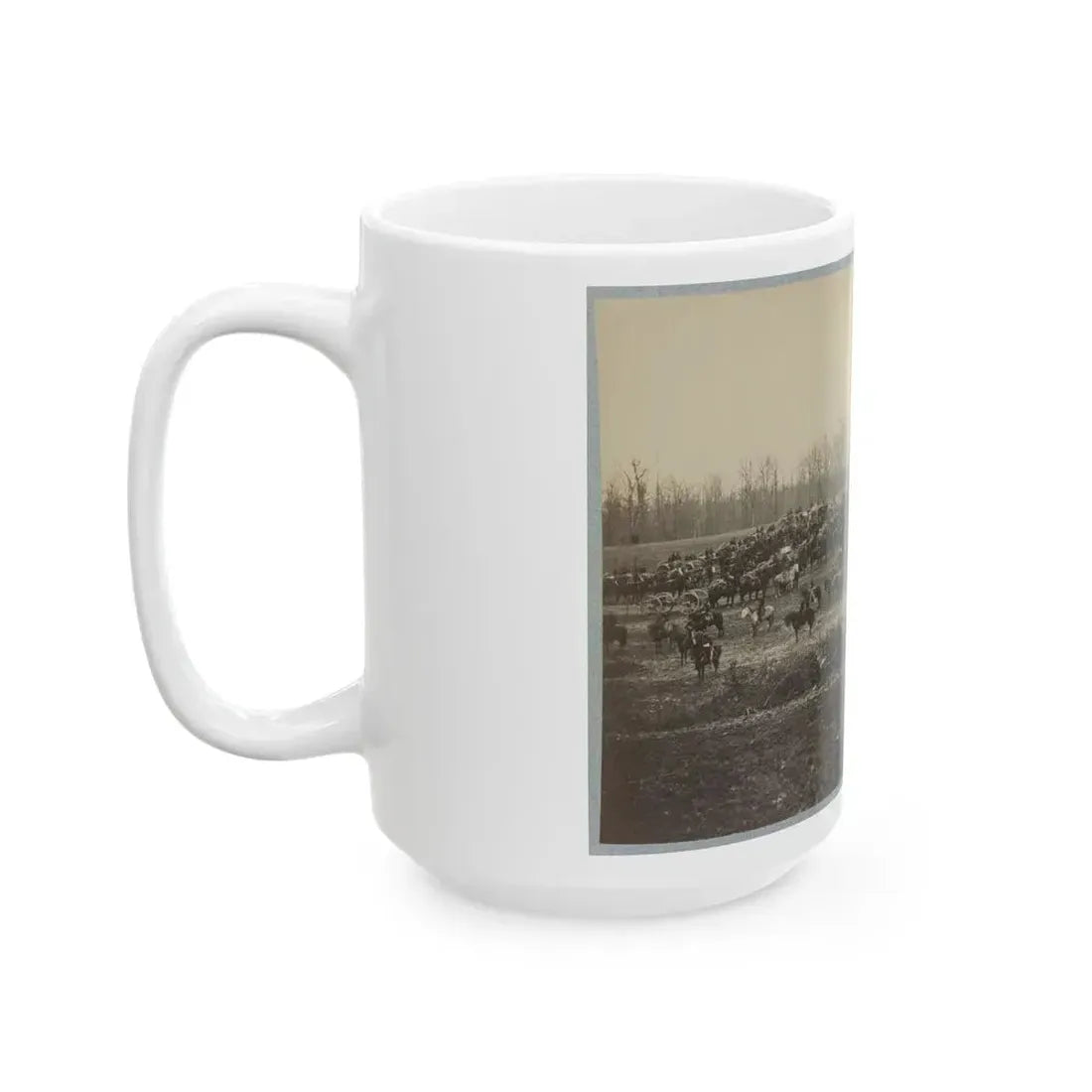 Horse Artillery On Parade Grounds (U.S. Civil War) White Coffee Mug - Go Mug Yourself