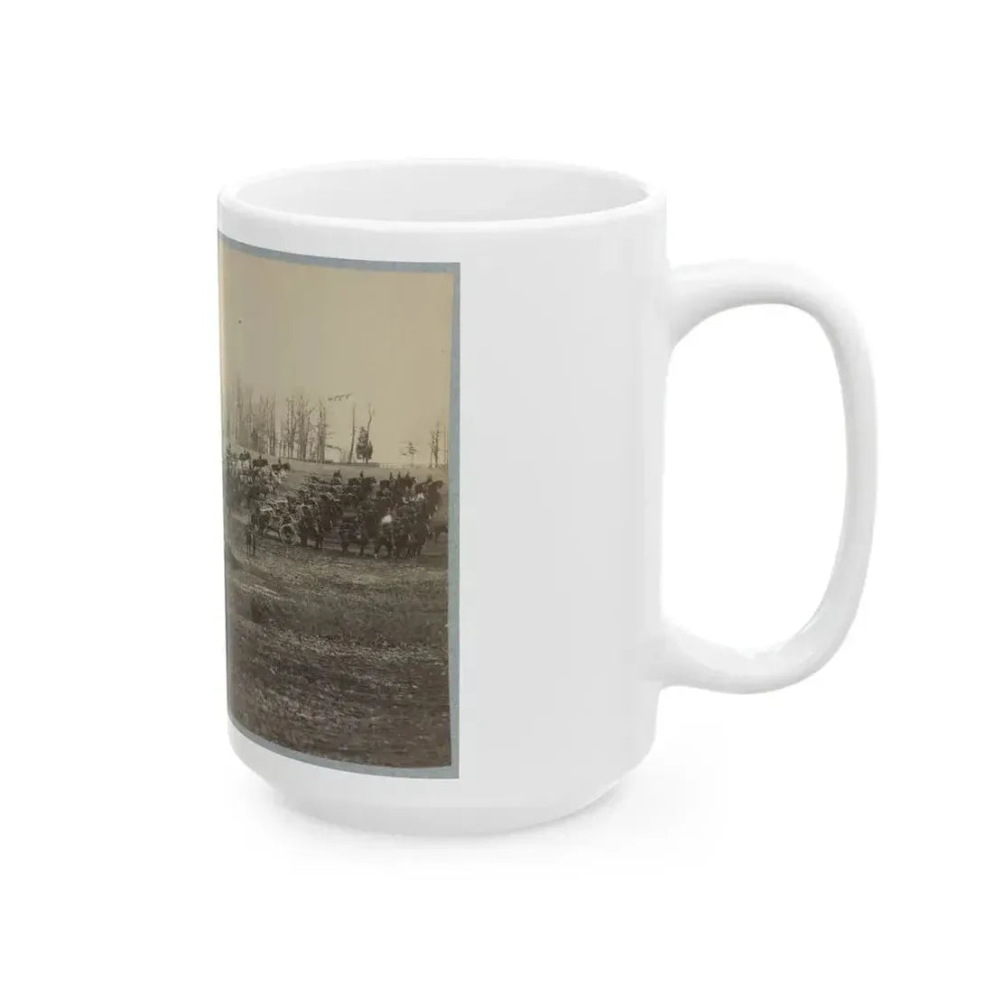 Horse Artillery On Parade Grounds (U.S. Civil War) White Coffee Mug - Go Mug Yourself
