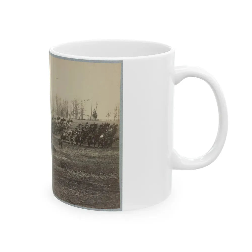 Horse Artillery On Parade Grounds (U.S. Civil War) White Coffee Mug - Go Mug Yourself
