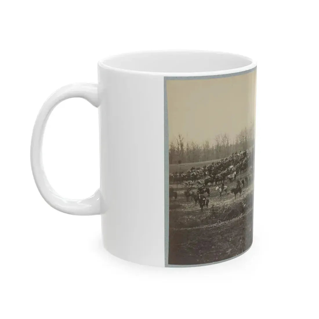 Horse Artillery On Parade Grounds (U.S. Civil War) White Coffee Mug - Go Mug Yourself