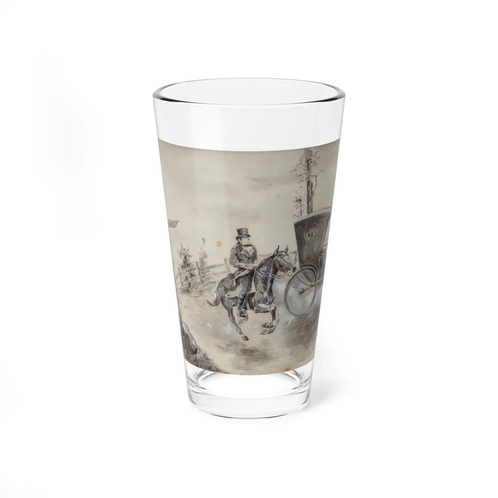 Horse Rider, probable interior illustration, 1897 - Pint Glass 16oz-16oz-Go Mug Yourself