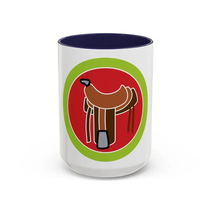 Horsemanship (Boy Scout Merit Badge) Accent Coffee Mug 15oz Navy - Go Mug Yourself