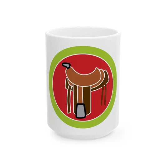 Horsemanship (Boy Scout Merit Badge) White Coffee Mug 15oz - Go Mug Yourself