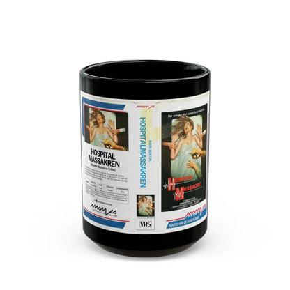 HOSPITAL MASSACRE (VHS COVER) - Black Coffee Mug-15oz-Go Mug Yourself