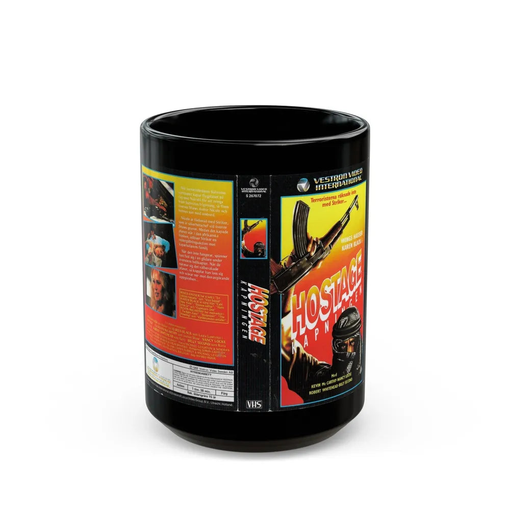 HOSTAGE (VHS COVER) - Black Coffee Mug-15oz-Go Mug Yourself