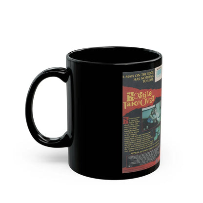 HOSTILE TAKEOVER IVE ENTERTAINMENT (VHS COVER) - Black Coffee Mug-Go Mug Yourself