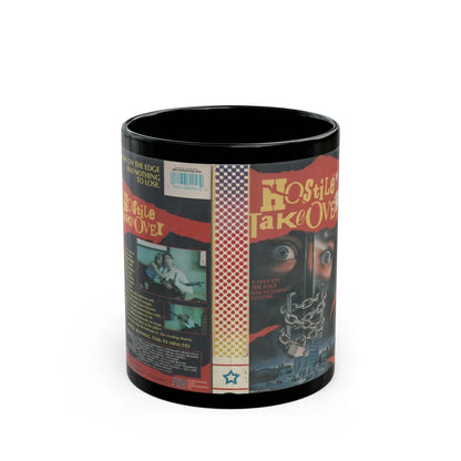 HOSTILE TAKEOVER (VHS COVER) - Black Coffee Mug-11oz-Go Mug Yourself