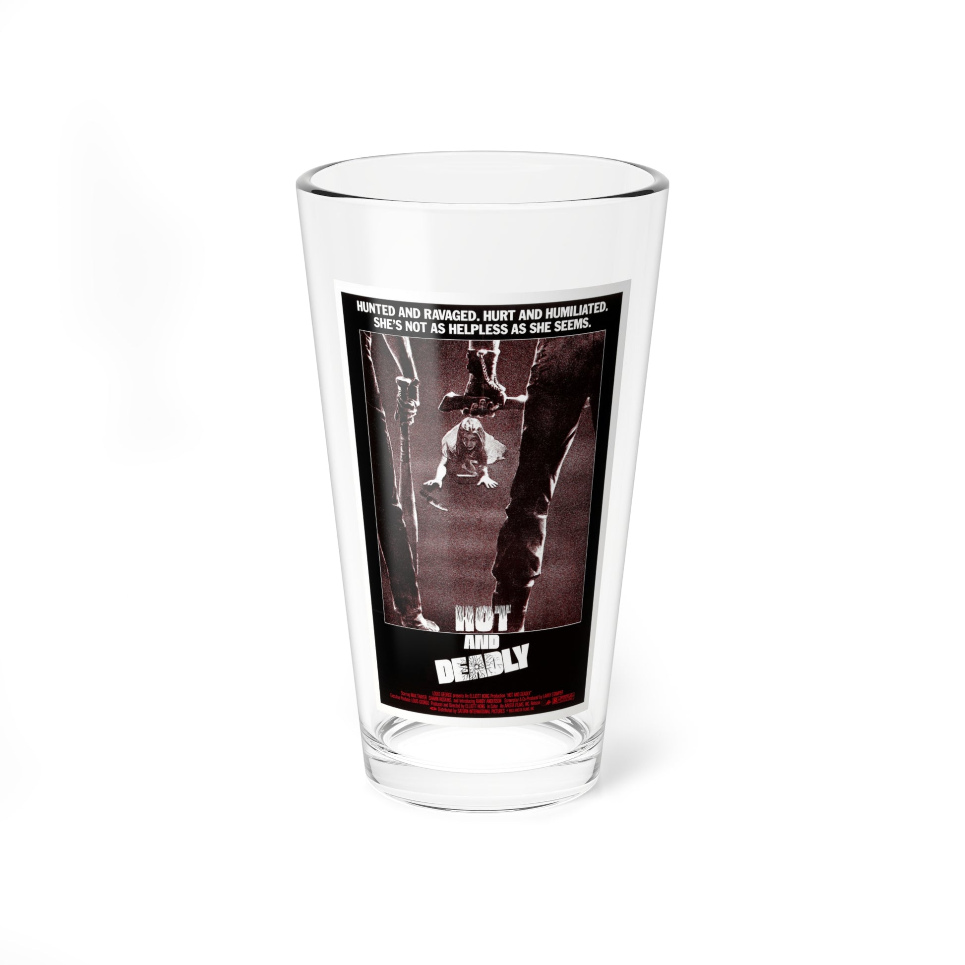 HOT AND DEADLY 1982 Movie Poster - Pint Glass 16oz-16oz-Go Mug Yourself