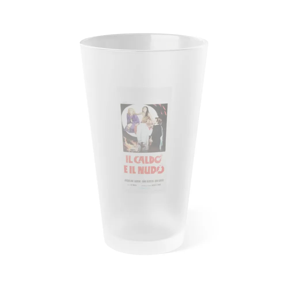 HOT AND NAKED (ITALIAN) 1974 Movie Poster - Frosted Pint Glass 16oz-16oz-Frosted-Go Mug Yourself