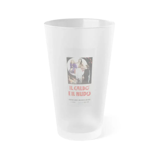 HOT AND NAKED (ITALIAN) 1974 Movie Poster - Frosted Pint Glass 16oz 16oz Frosted - Go Mug Yourself