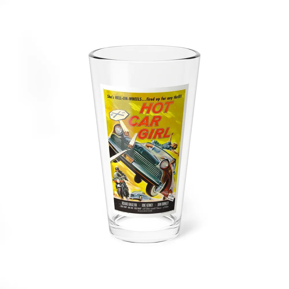 HOT CAR GIRL 1958 Movie Poster - Pint Glass 16oz-16oz-Go Mug Yourself