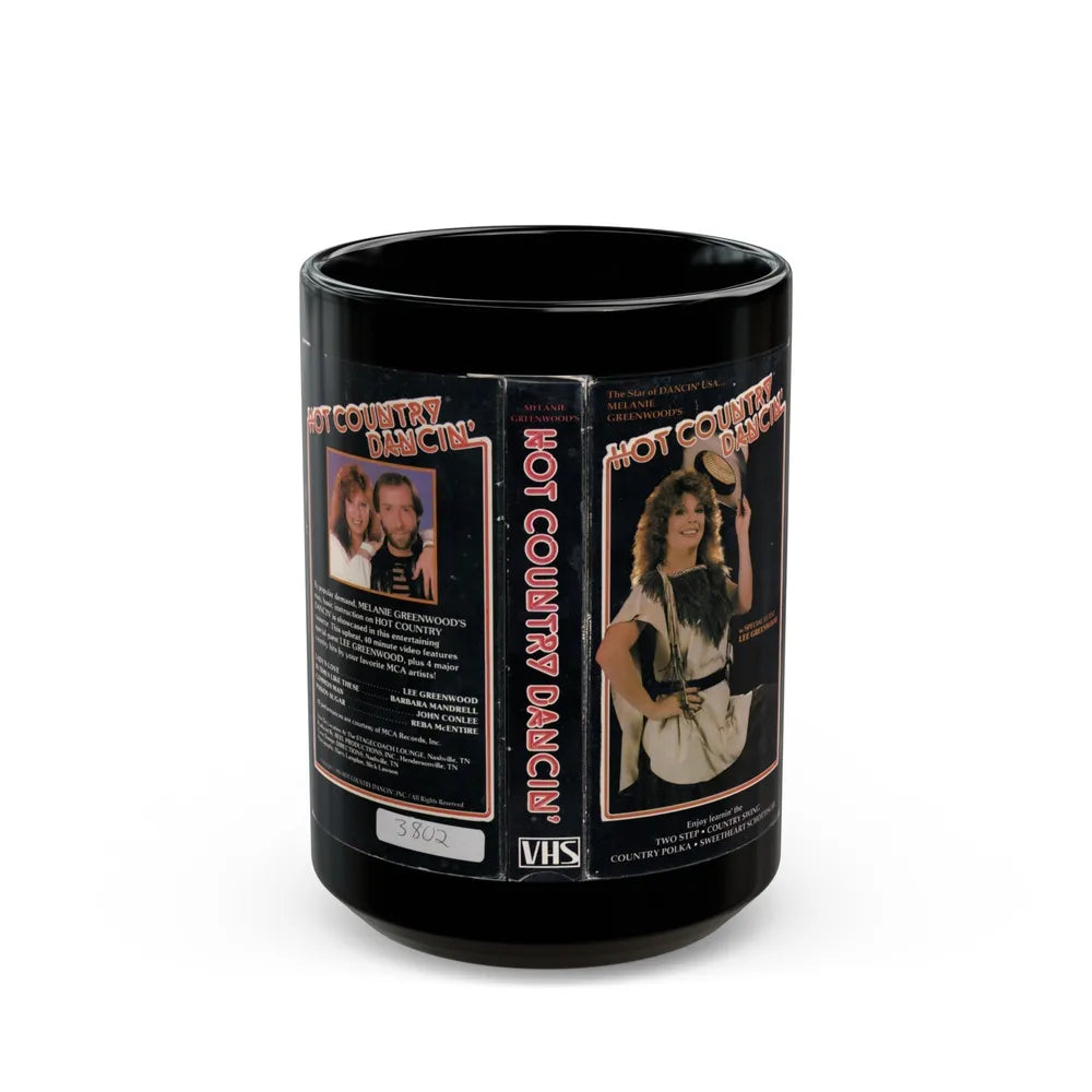 HOT COUNTRY DANCIN (VHS COVER) - Black Coffee Mug-15oz-Go Mug Yourself