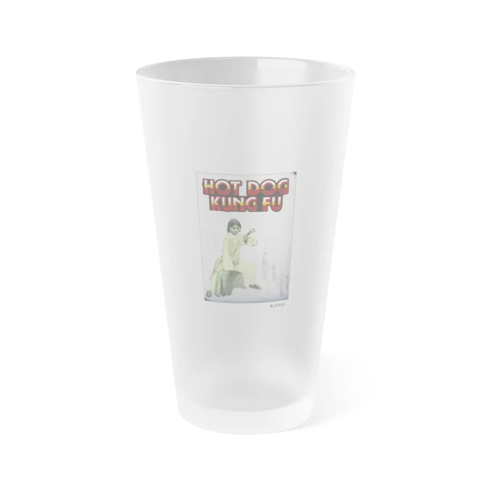 HOT DOG KUNG FU 1979 Movie Poster - Frosted Pint Glass 16oz-16oz-Frosted-Go Mug Yourself