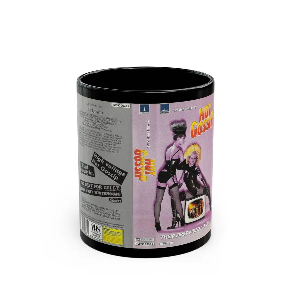 HOT GOSSIP (VHS COVER) - Black Coffee Mug-11oz-Go Mug Yourself